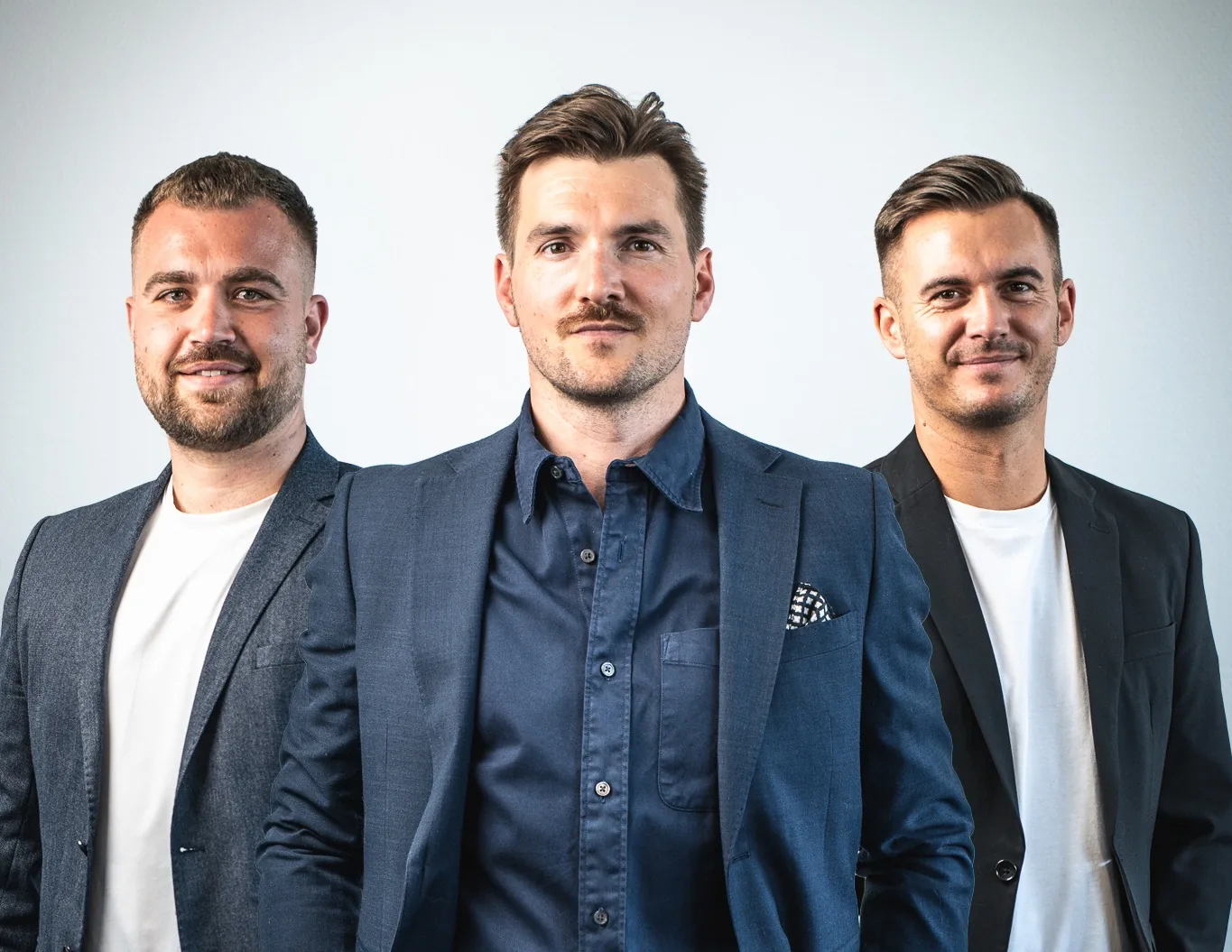 Die Gründer der Die Finanzmacher GmbH: Marco Eisensteck, Philipp Spaeth und Sven Huber